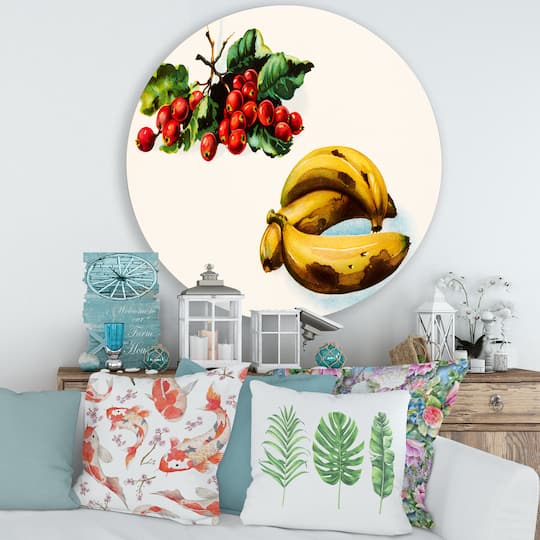 Designart - Banana and Red Berries